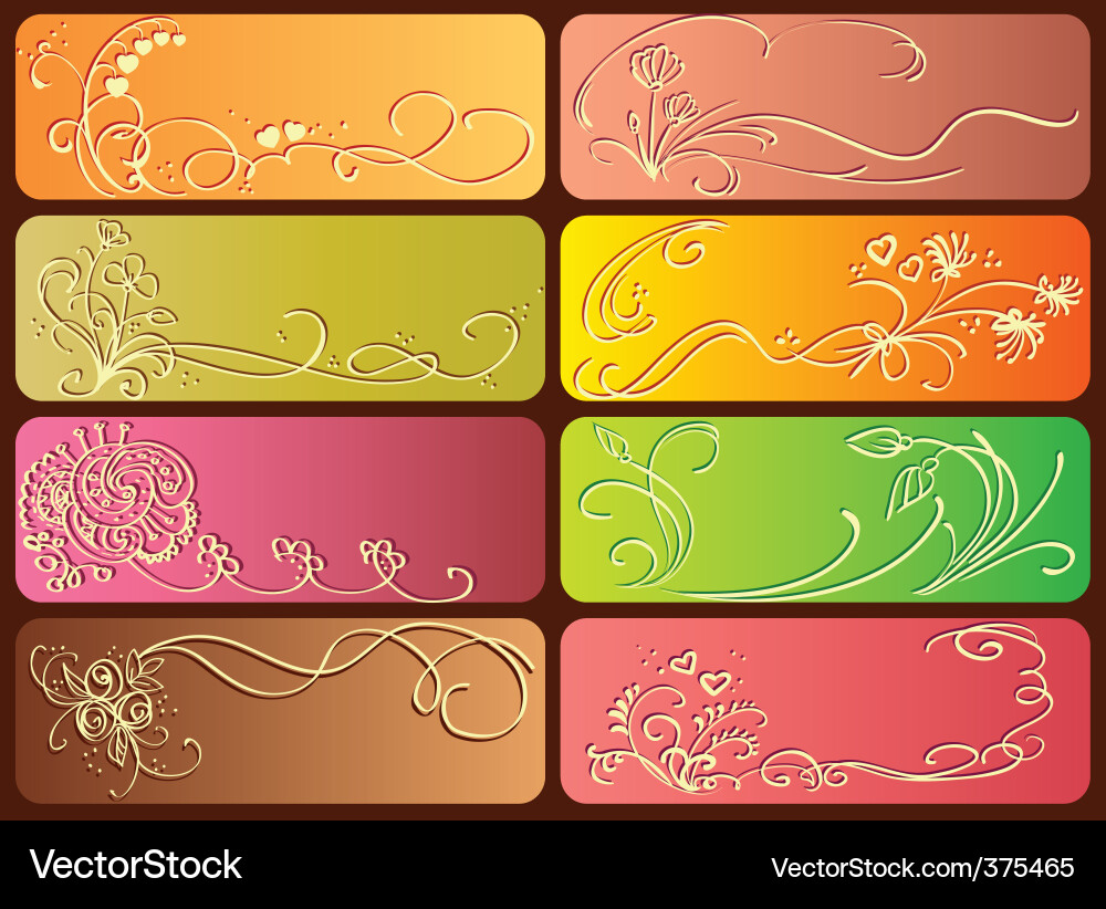 Blumen Banner Vektorbild