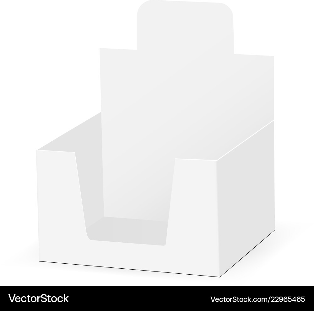 Cardboard Box Mockup - White vector image