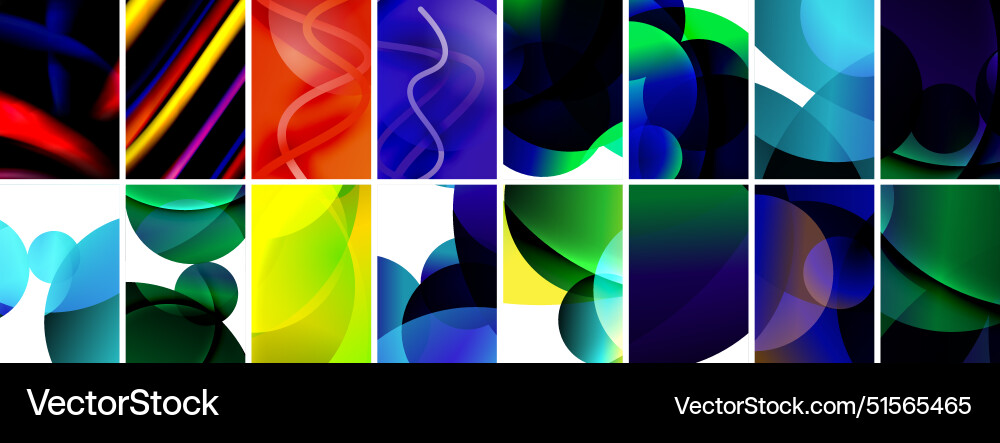 Collection of abstract background with waves Collection of abstract background with waves Vector Image