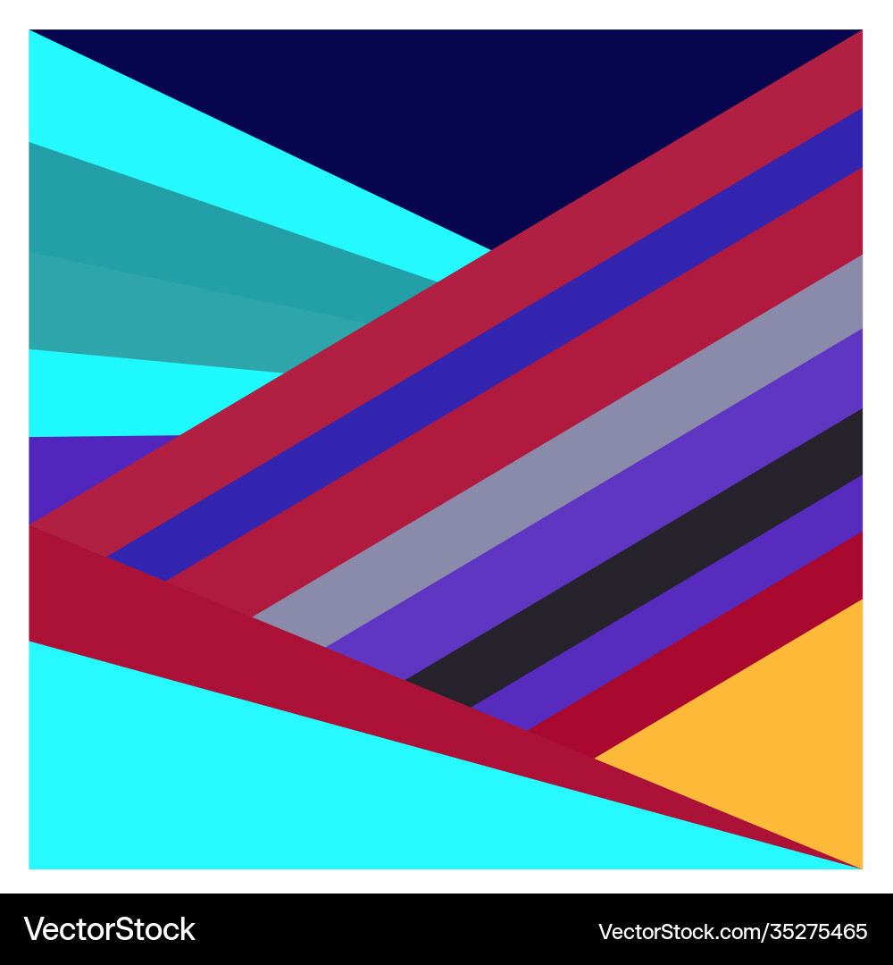Colorful geometric and curve background pattern Vector Image