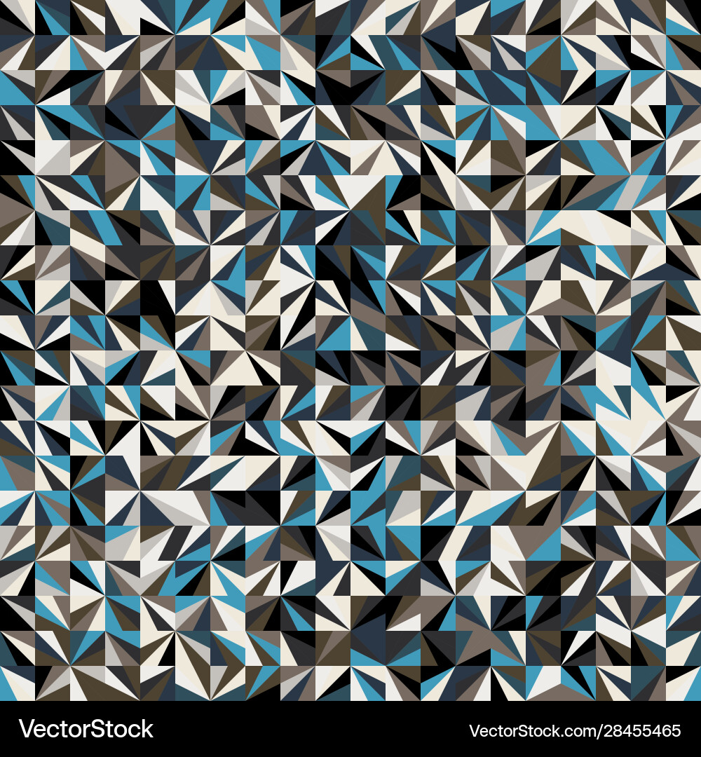 Funky stylized geo triangle square tiling pattern Funky stylized geo triangle square tiling pattern vector image