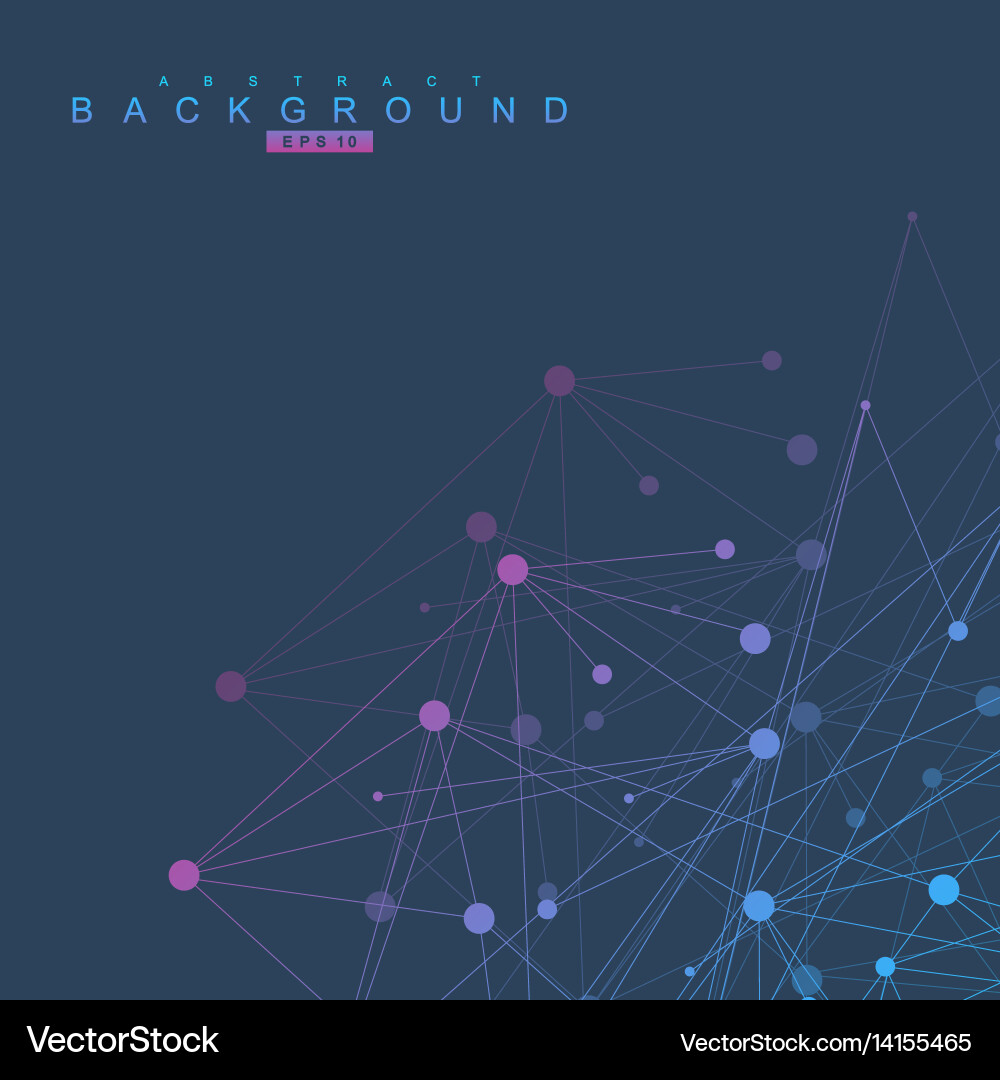 Geometric abstract background with connected line Vector Image