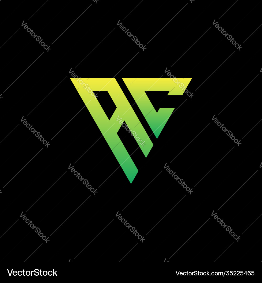 Initial triangle logo monogram with shape Initial triangle logo monogram with shape Vector Image