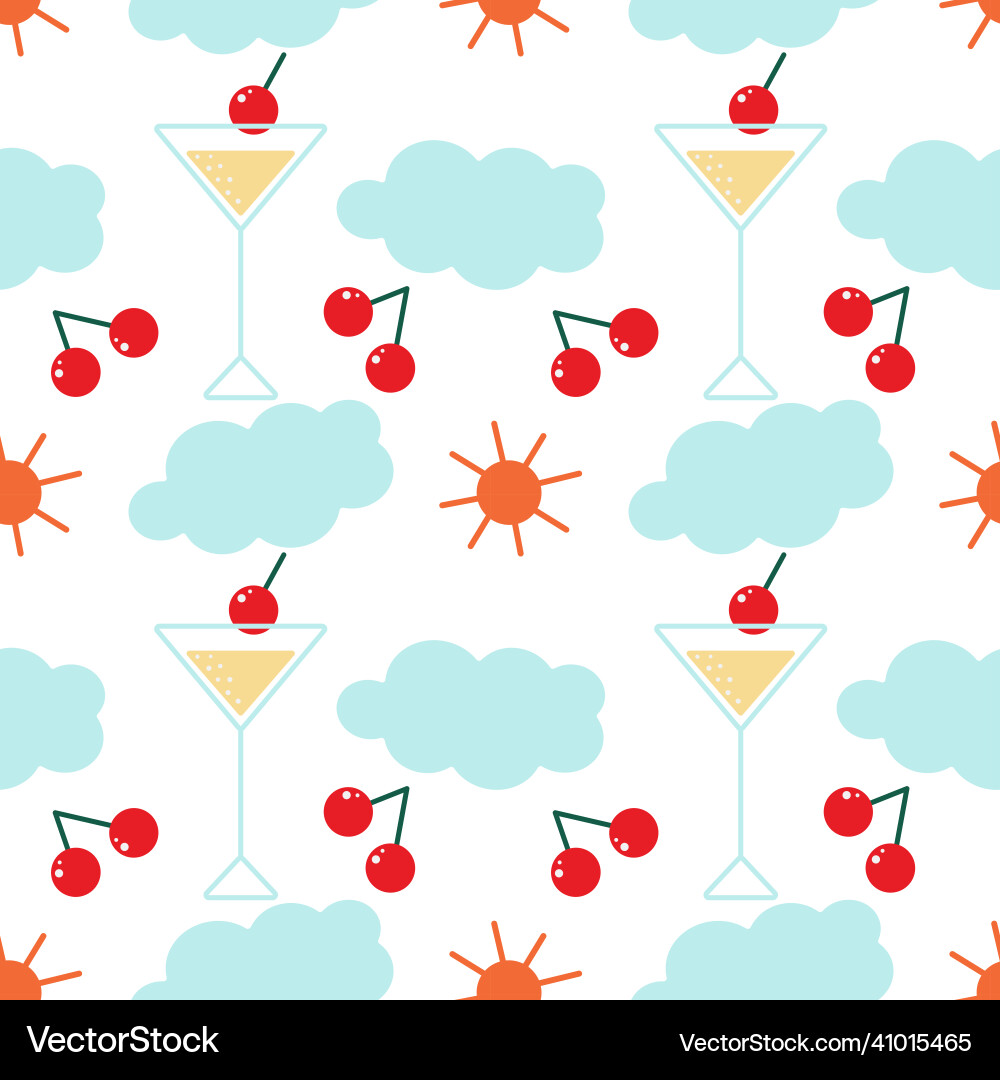 Seamless multicolored pattern depicting a filled Vector Image
