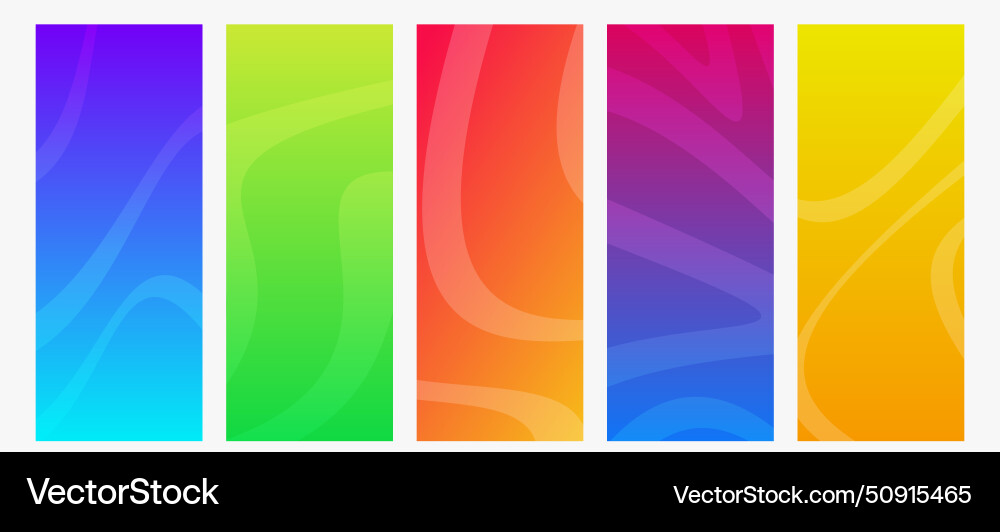 Set of modern gradient backgrounds with wave line Set of modern gradient backgrounds with wave line vector image