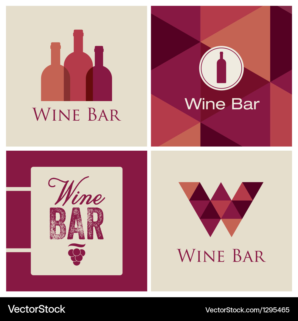 Wine Bar Concept Royalty Free Vector Image - VectorStock