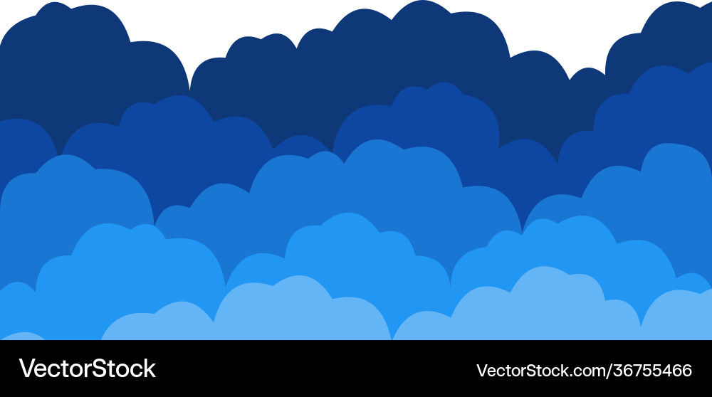 Background five rows colorful clouds Vector Image