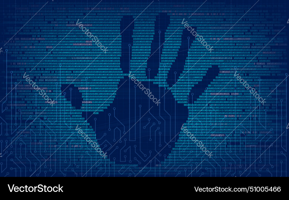 Computercode mit Handabdruck auf dem Bildschirm vektorbild