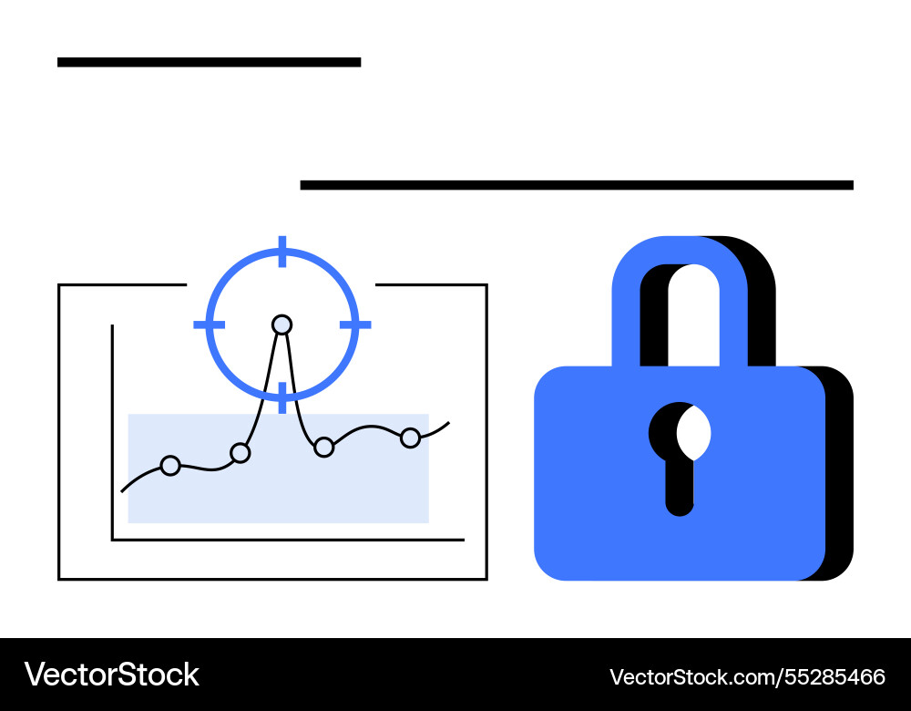 Data analysis and security concept with graph Data analysis and security concept with graph vector image