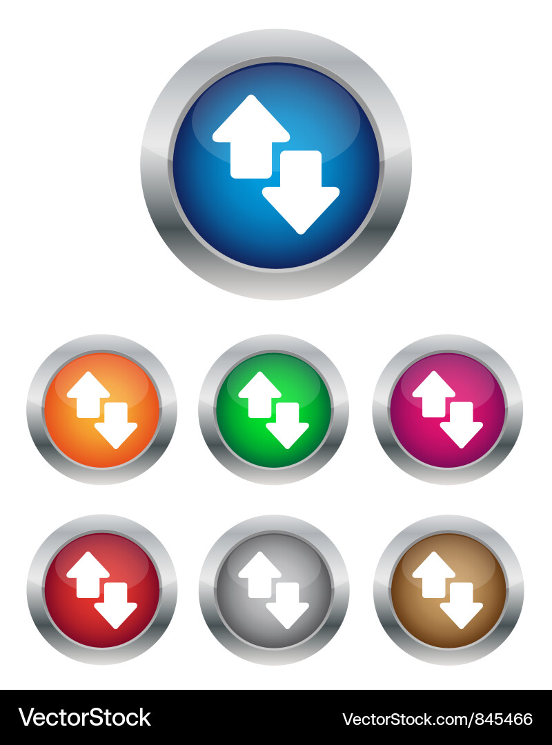 Data transfer buttons vector image