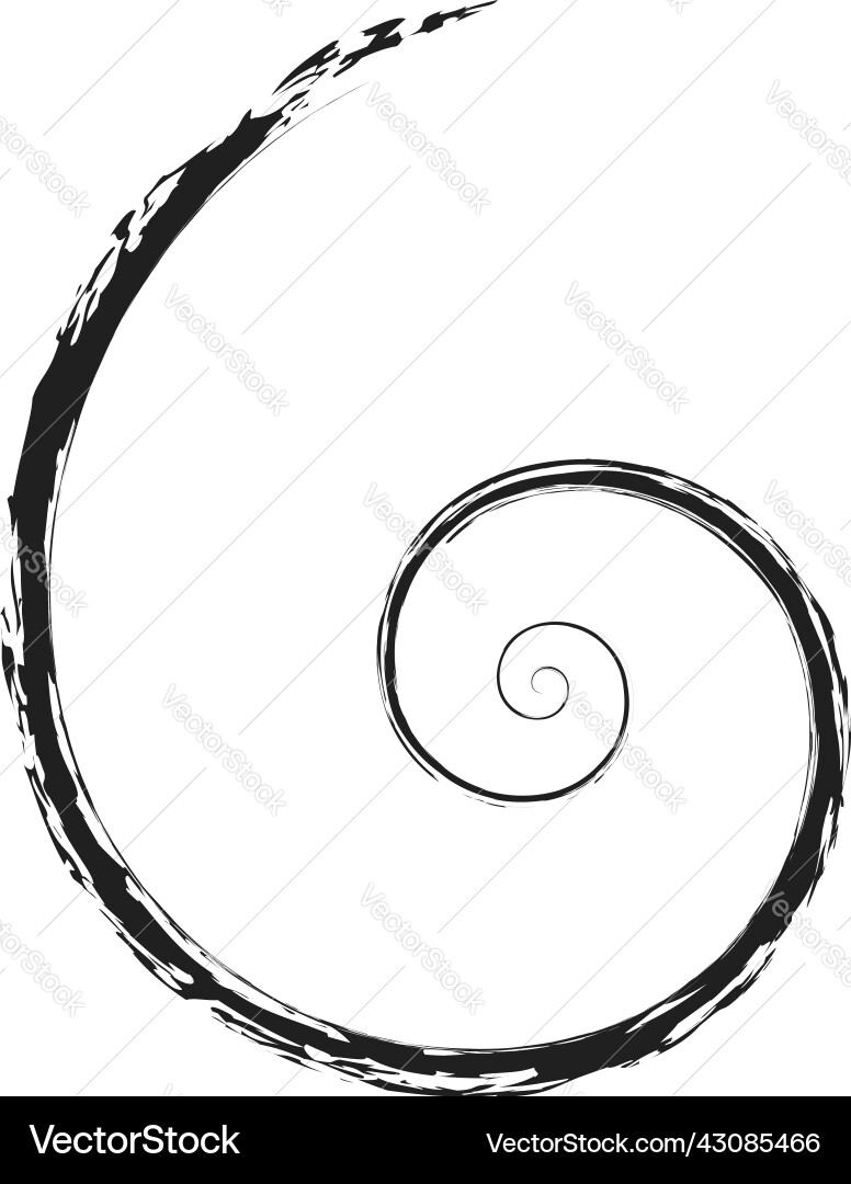 Grungy textured spiral design element Vector Image