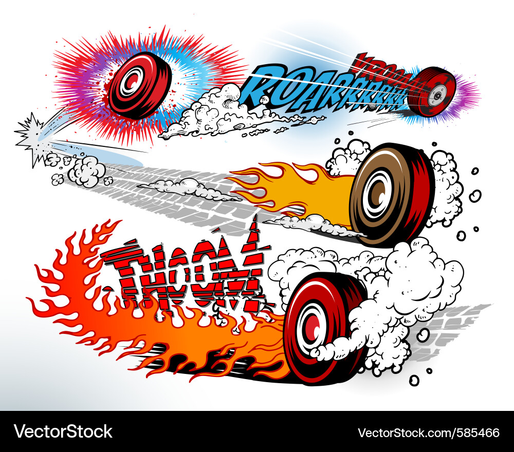 Hot wheels vector image