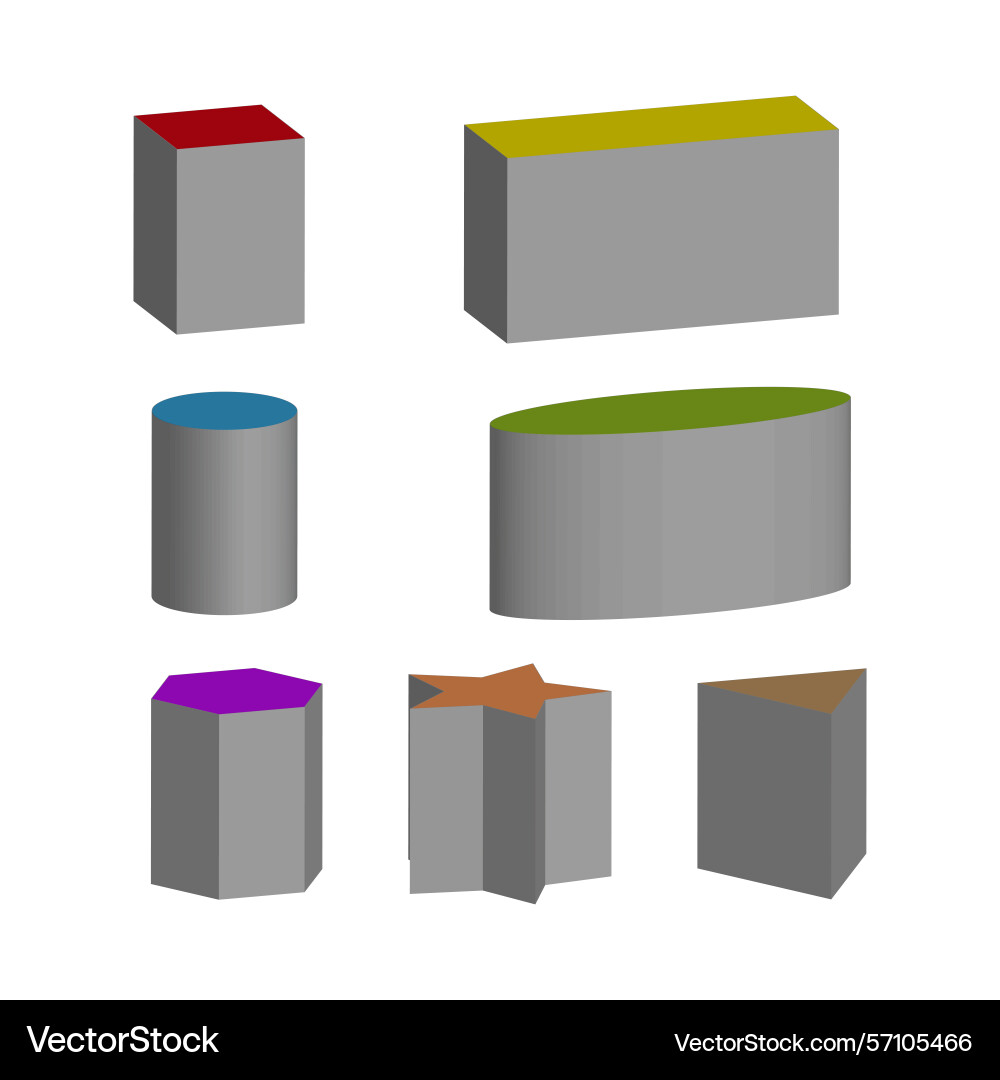 Isometric block icon colored 3d shapes abstract Isometric block icon colored 3d shapes abstract vector image