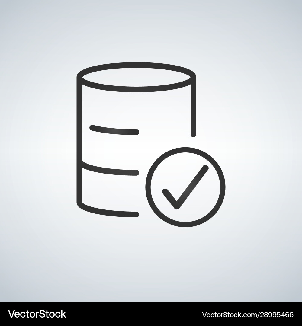 Linear database server isolated flat web mobile Linear database server isolated flat web mobile Vector Image