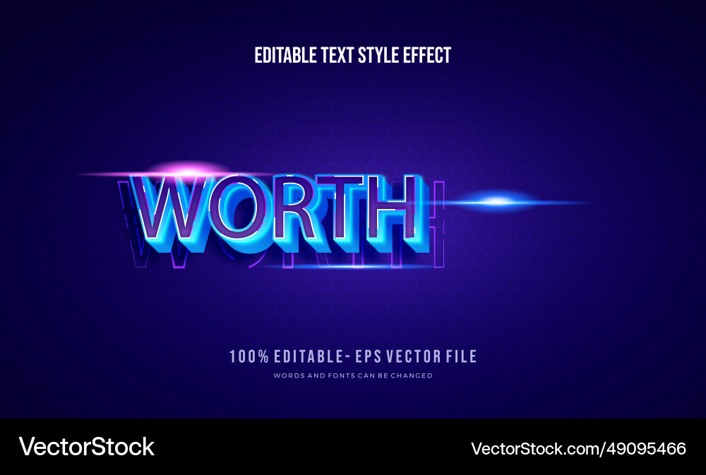Modern editable text style effect ve Modern editable text style effect ve Vector Image