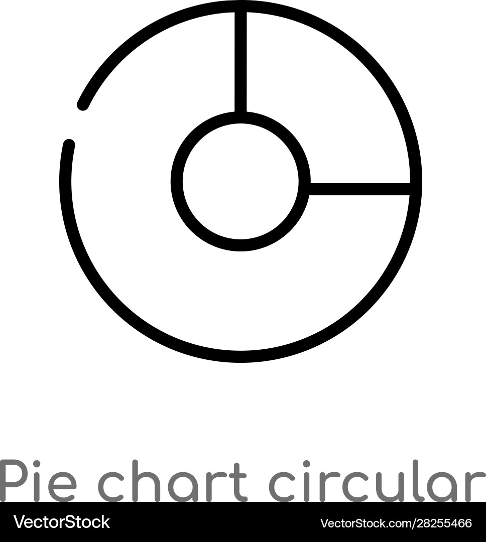 Outline pie chart circular interface icon Vector Image