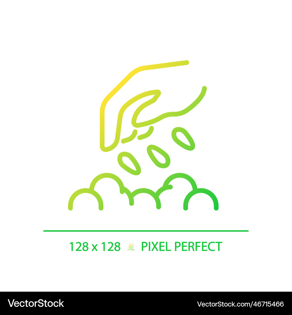 Seeding gradient linear icon Vector Image