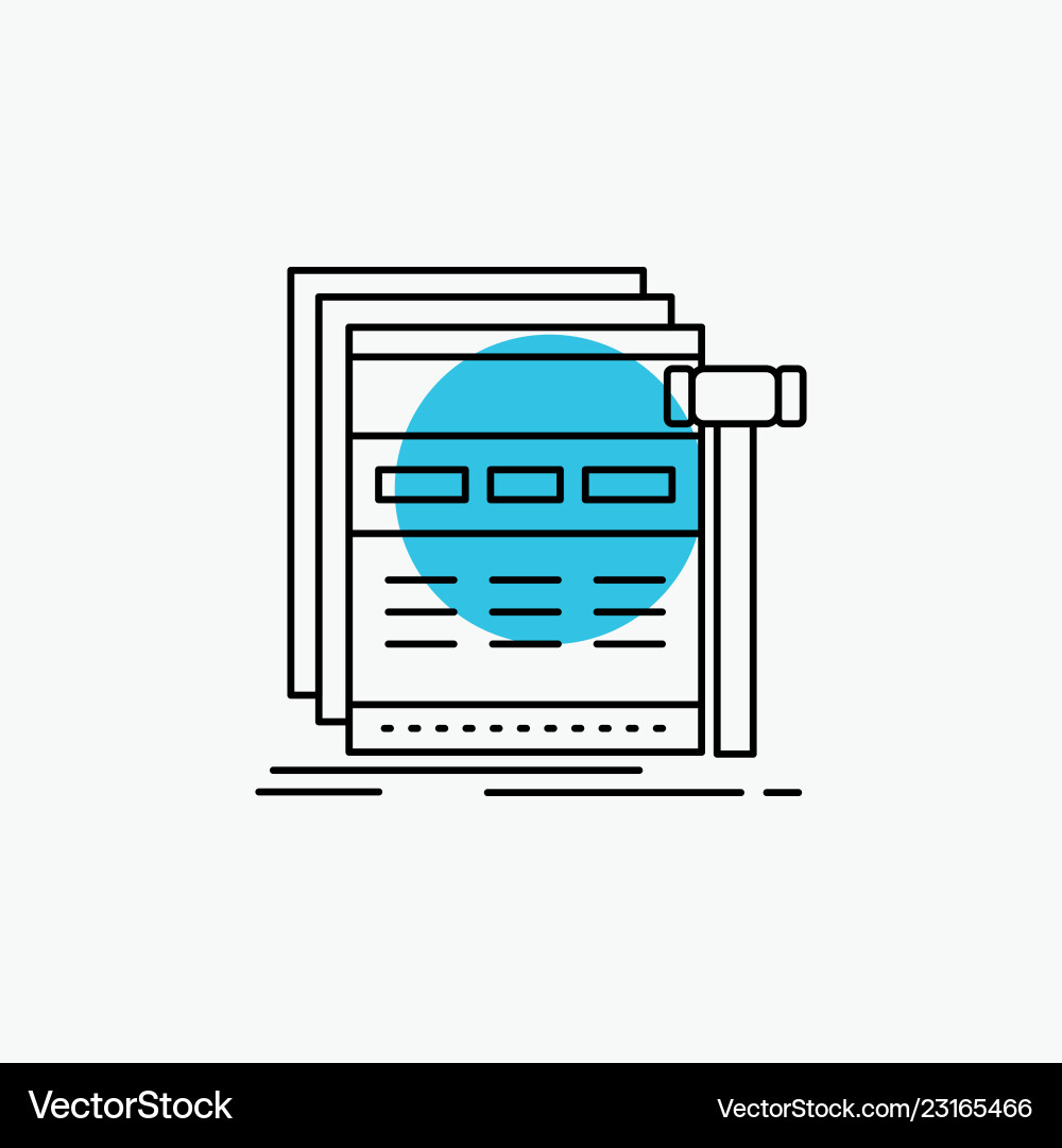 Web Wireframe Icon Vector Image