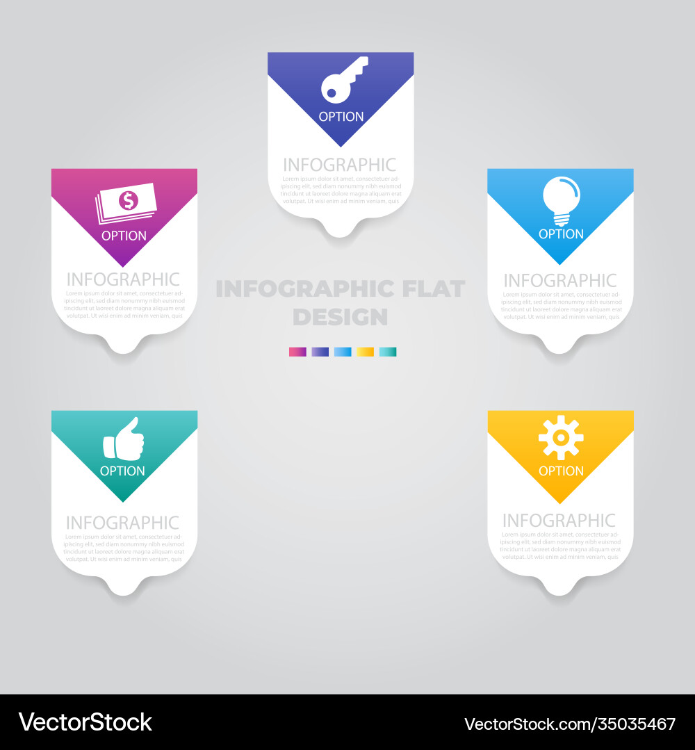 Business data visualization process chart Vector Image