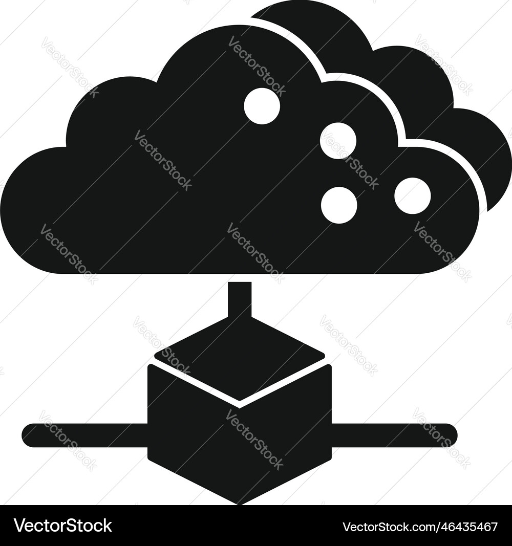 Data cloud icon simple block chain Data cloud icon simple block chain vector image
