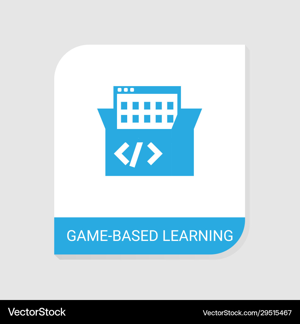 Editable filled game-based learning icon from e Vector Image