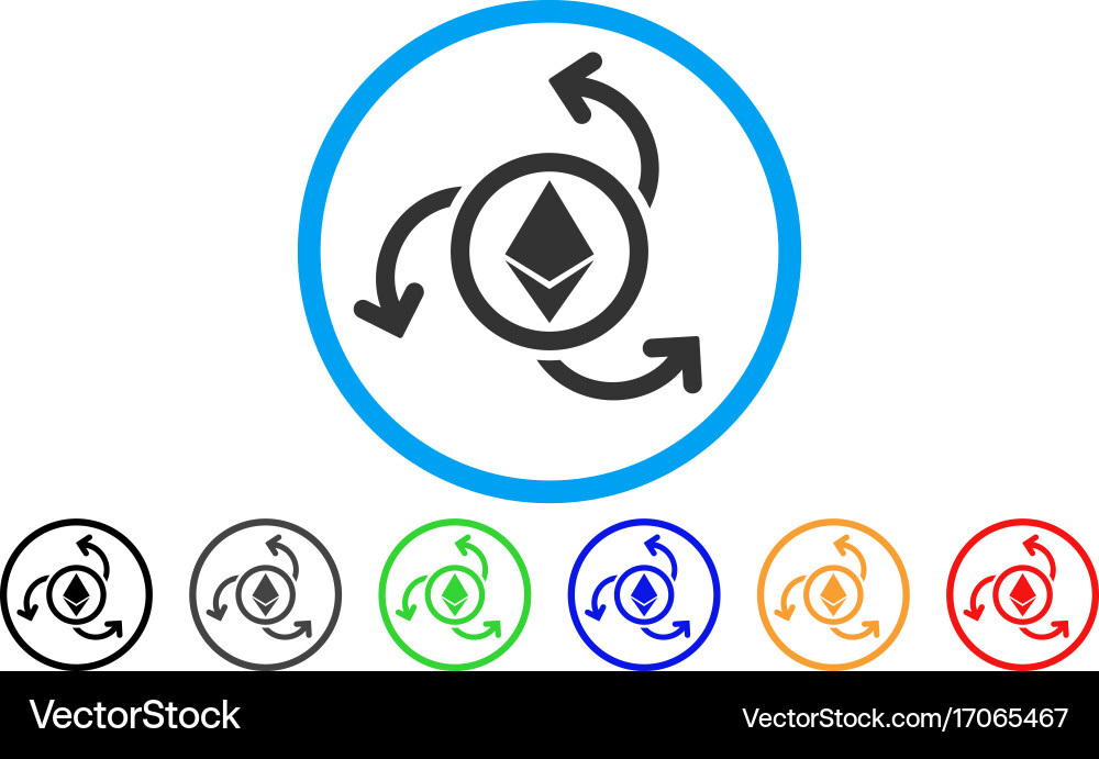 Ethereum source swirl flat icon vector image