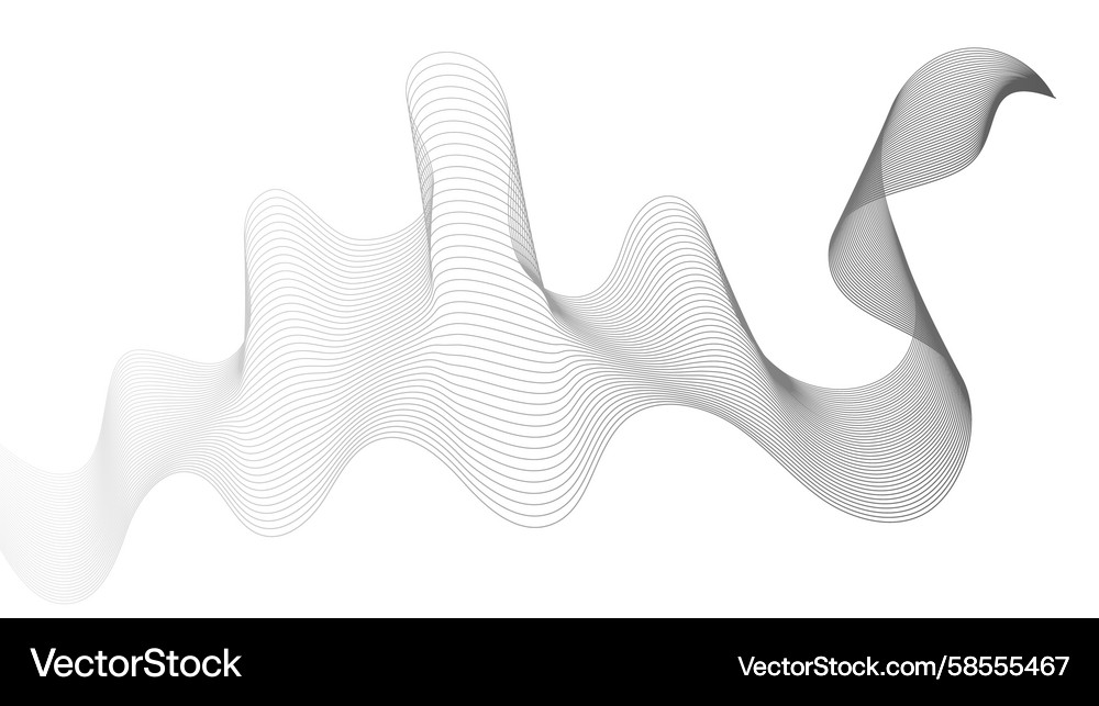 Grey Wave Gradient Backdrop Vector Image
