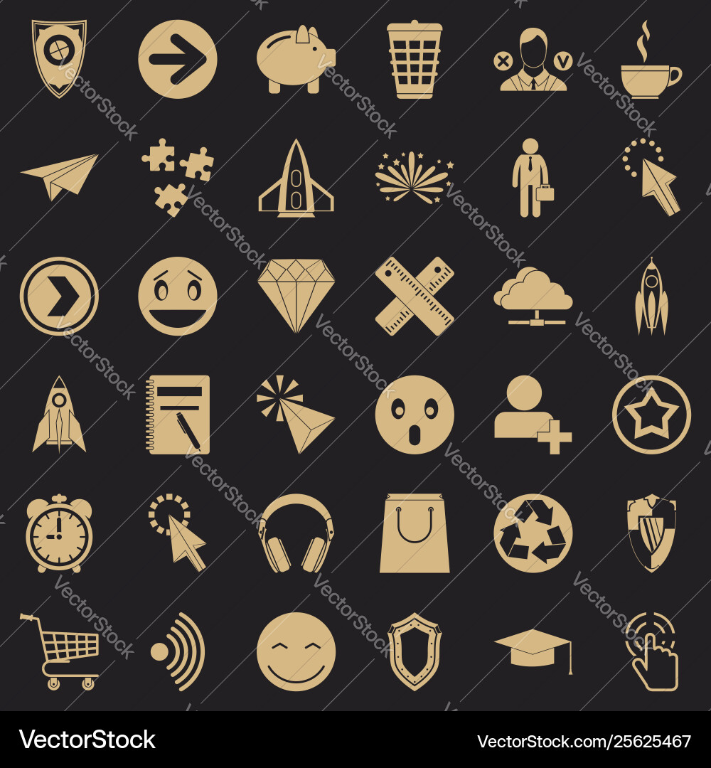 Help in internet icons set simple style Help in internet icons set simple style vector image
