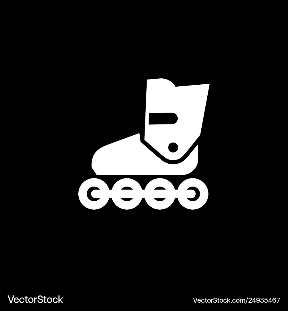 Inline skates simple flat style icon Vector Image