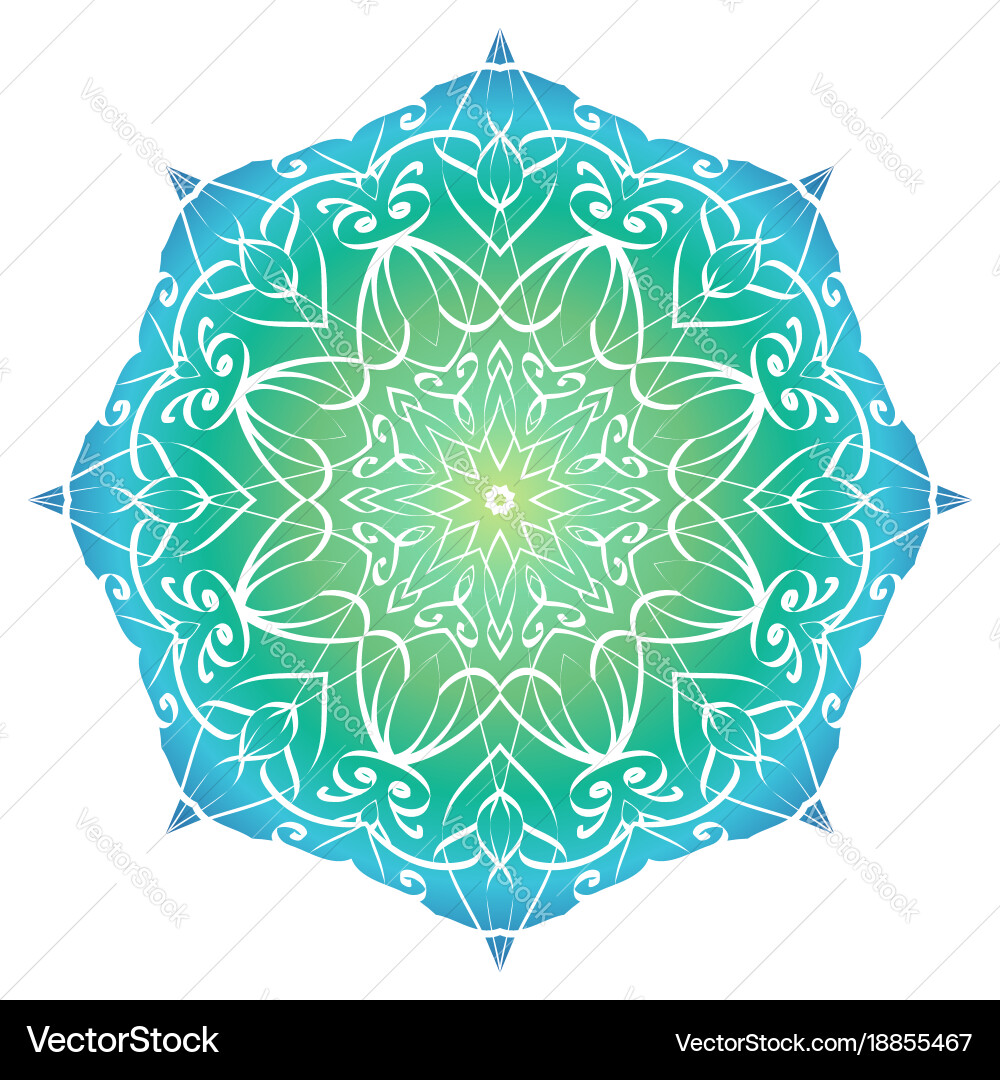 Mandala with a gradient background for your Vector Image