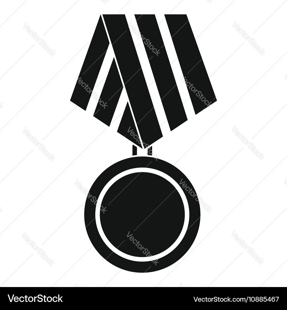 Military Medal Icon Vector Image