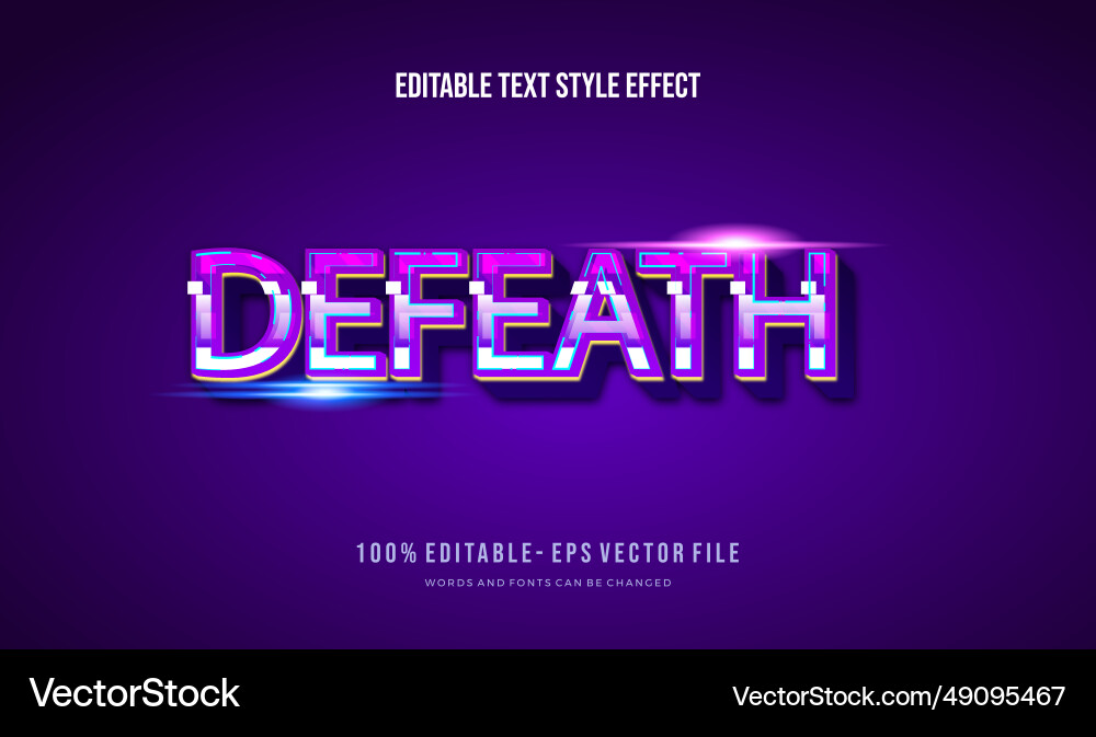 Modern editable text style effect ve Modern editable text style effect ve Vector Image
