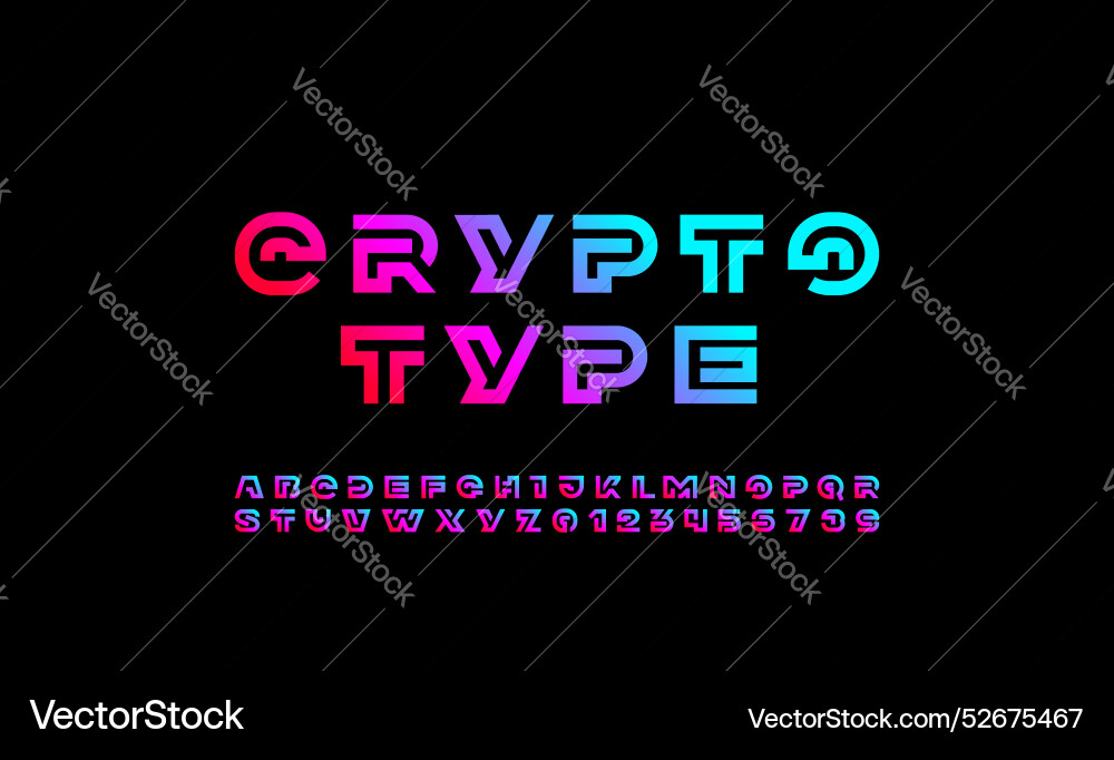 Modern font bright alphabet from segment line Modern font bright alphabet from segment line Vector Image