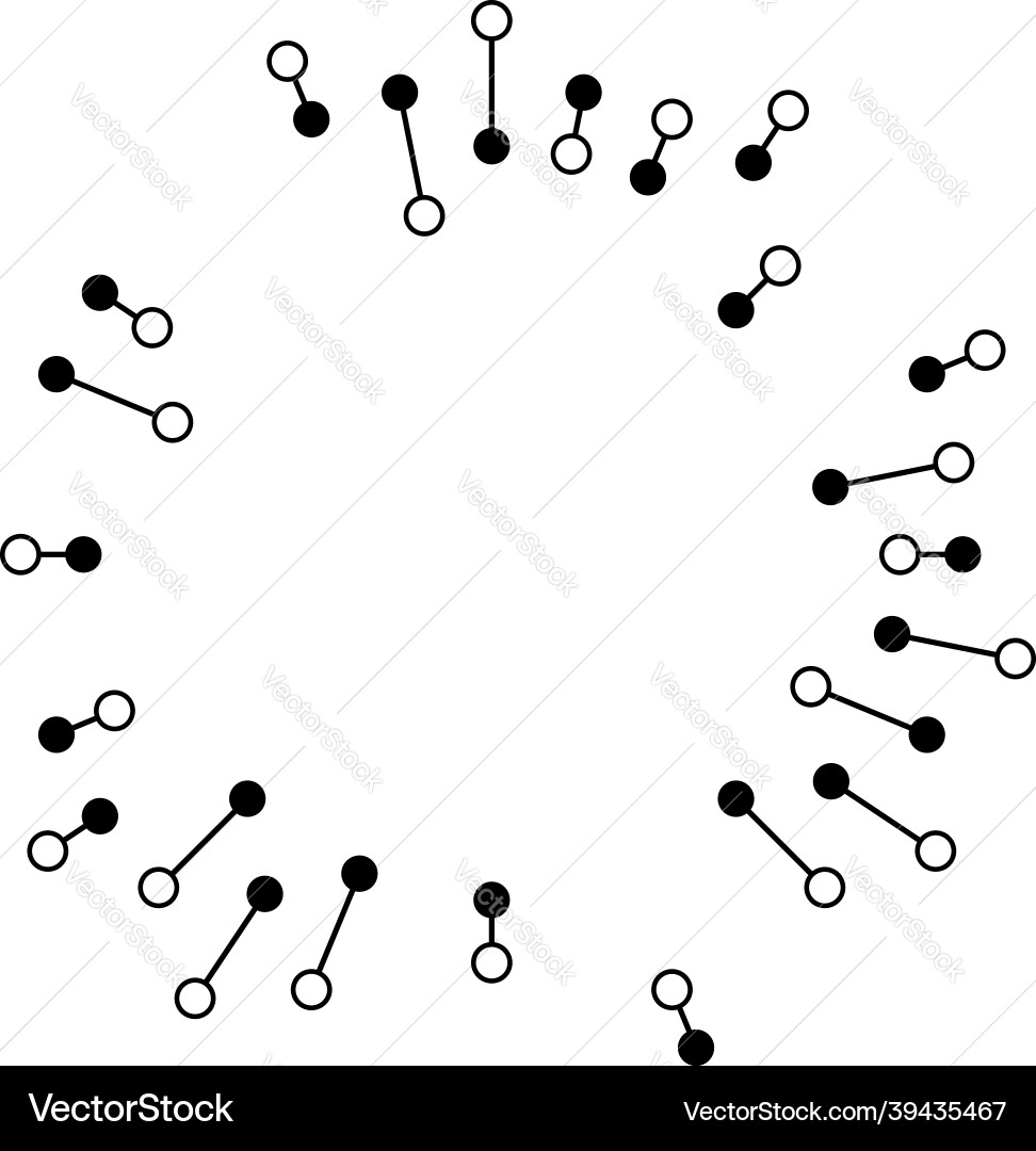 Radial radiating lines with nodes nodal points Radial radiating lines with nodes nodal points Vector Image