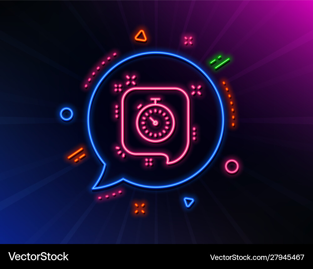 Timer line icon time or clock sign Vector Image