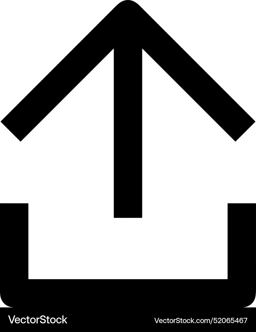 Upload outline icon symbol image Upload outline icon symbol image Vector Image