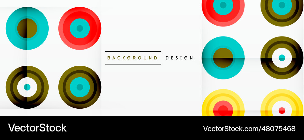 Abstract background with circle symmetric grid vector image