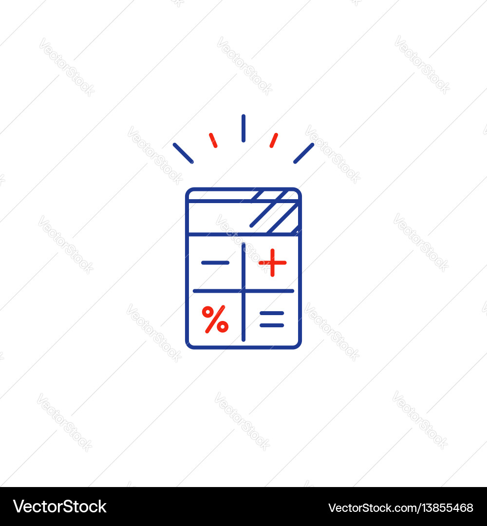 Accounting services project calculation concept vector image