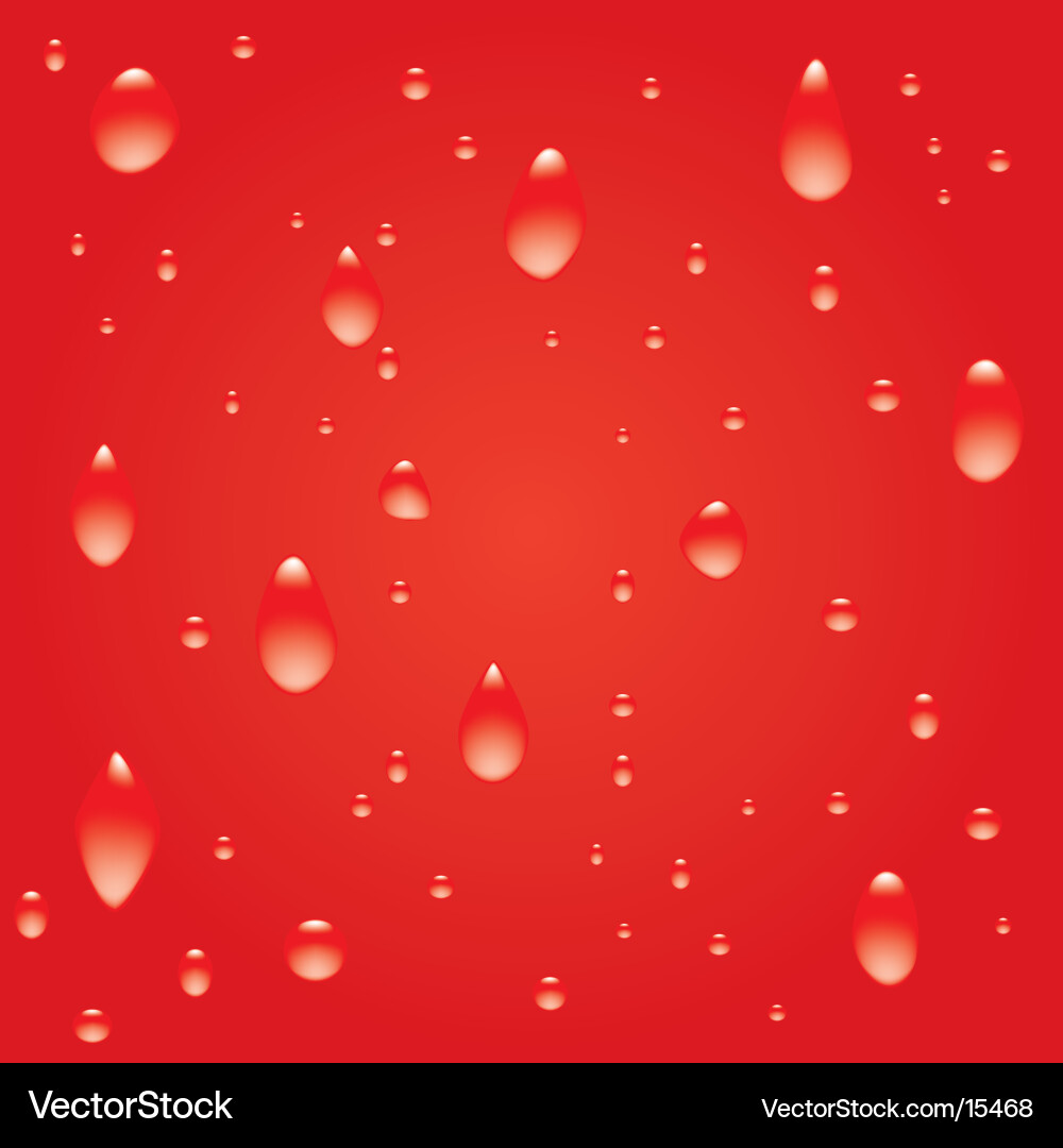 Drops on red background Vector Image