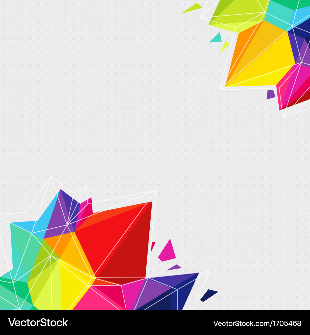 Dynamic Geometric Background with Triangles Vector Image
