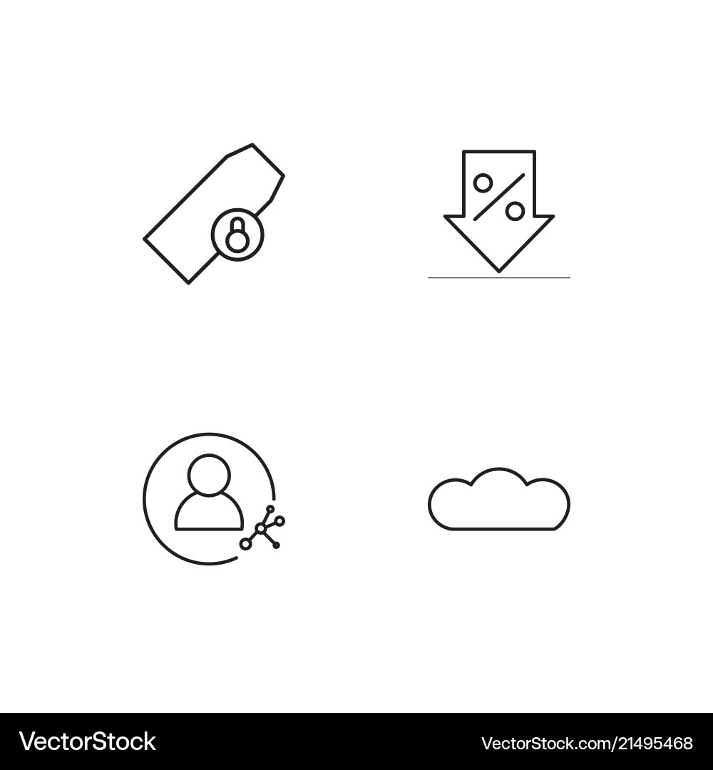 Essential linear icons set simple outline Vector Image