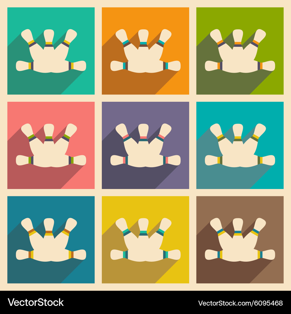 Flat with shadow concept and mobile application Vector Image