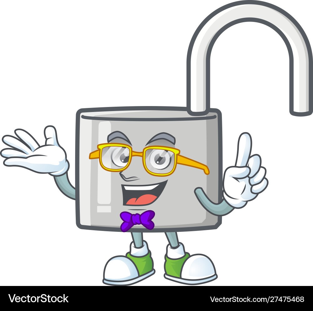 Geek unlock key icon in character Vector Image