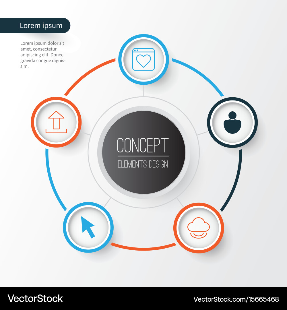 Internet icons set collection of virtual storage Vector Image