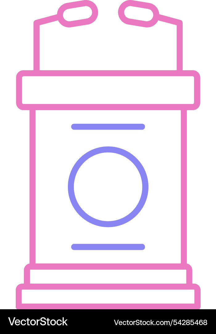 Lectern line two colour icon Vector Image