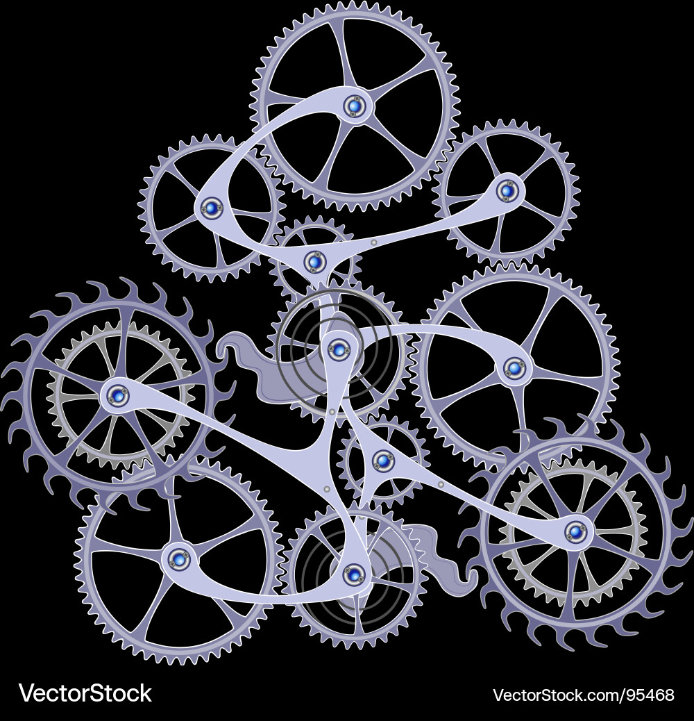Mechanical Gears and Cogs Vector Image