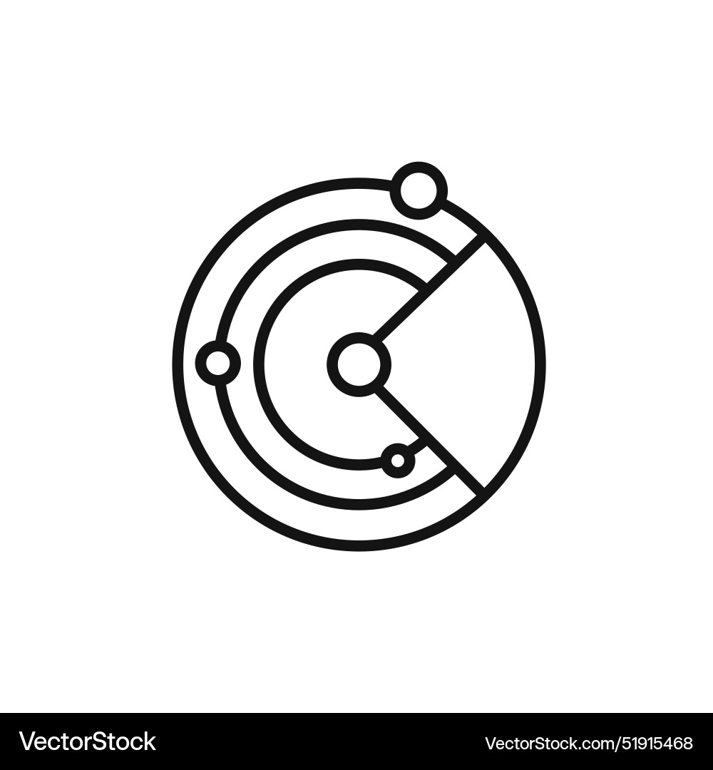Radar detection icon set collection for web Radar detection icon set collection for web Vector Image
