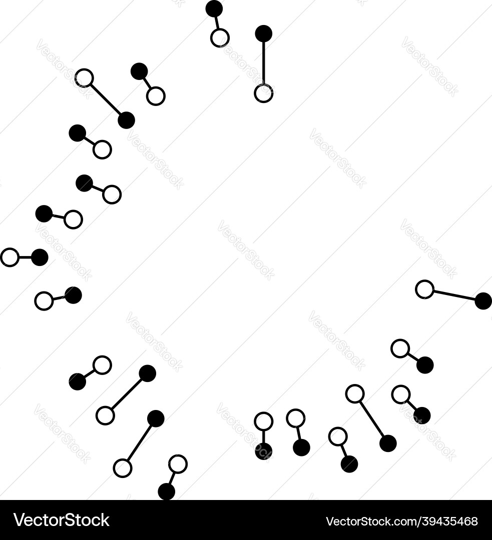 Radial radiating lines with nodes nodal points Vector Image