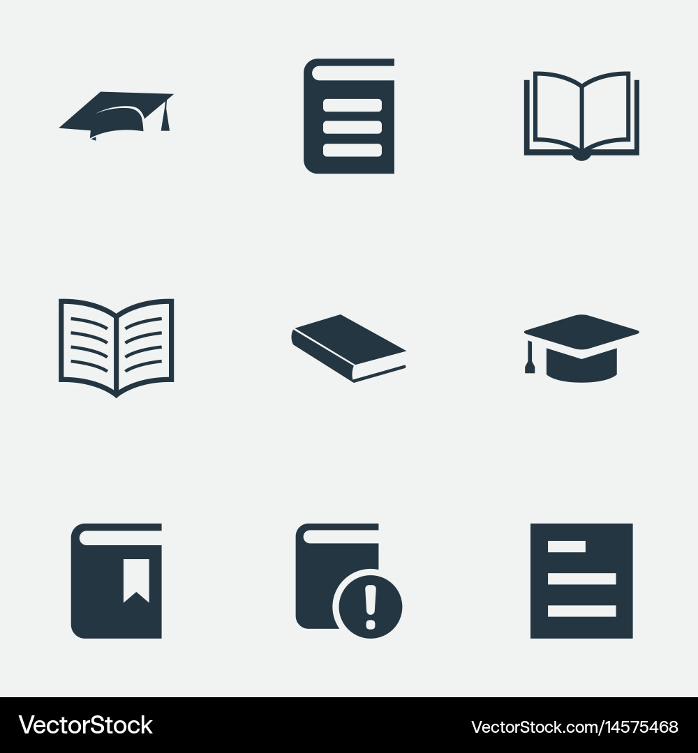 Set of simple knowledge icons Vector Image