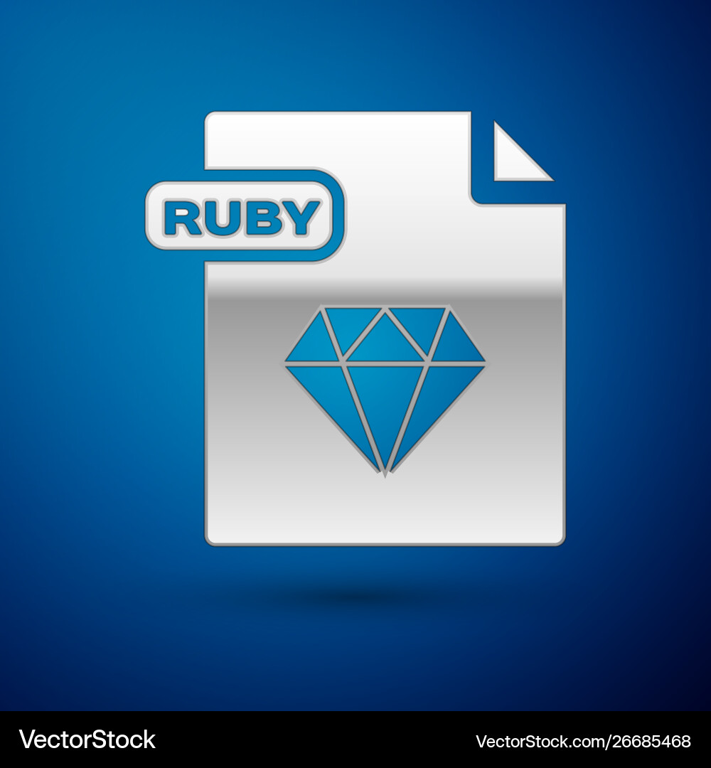 Silver ruby file document download button Vector Image